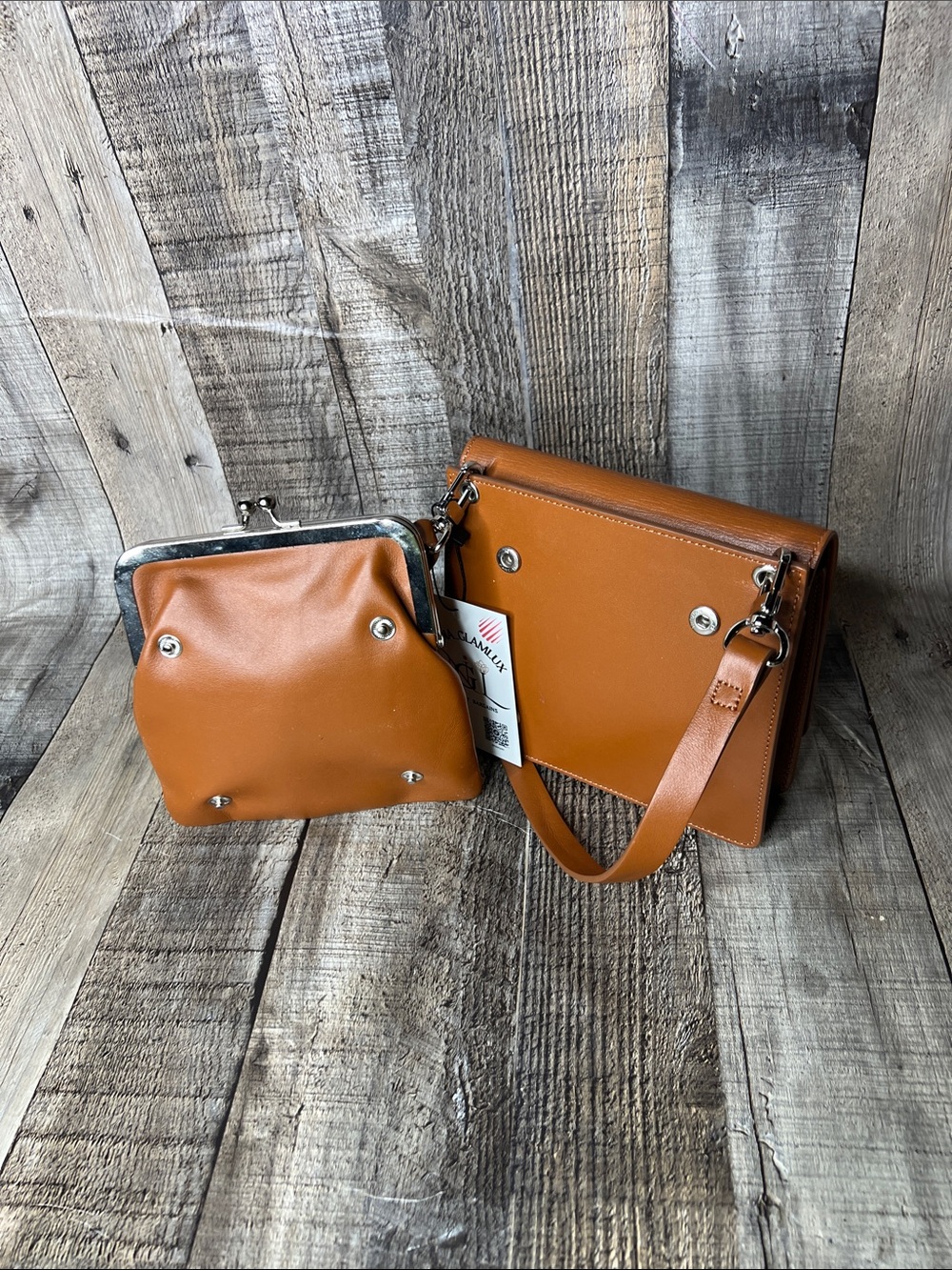 Kee Kain Two-in-One Detachable Mini Brown Leather Crossbody Bag - Picture 6 of 12